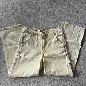 Yellow high waisted utility Pants